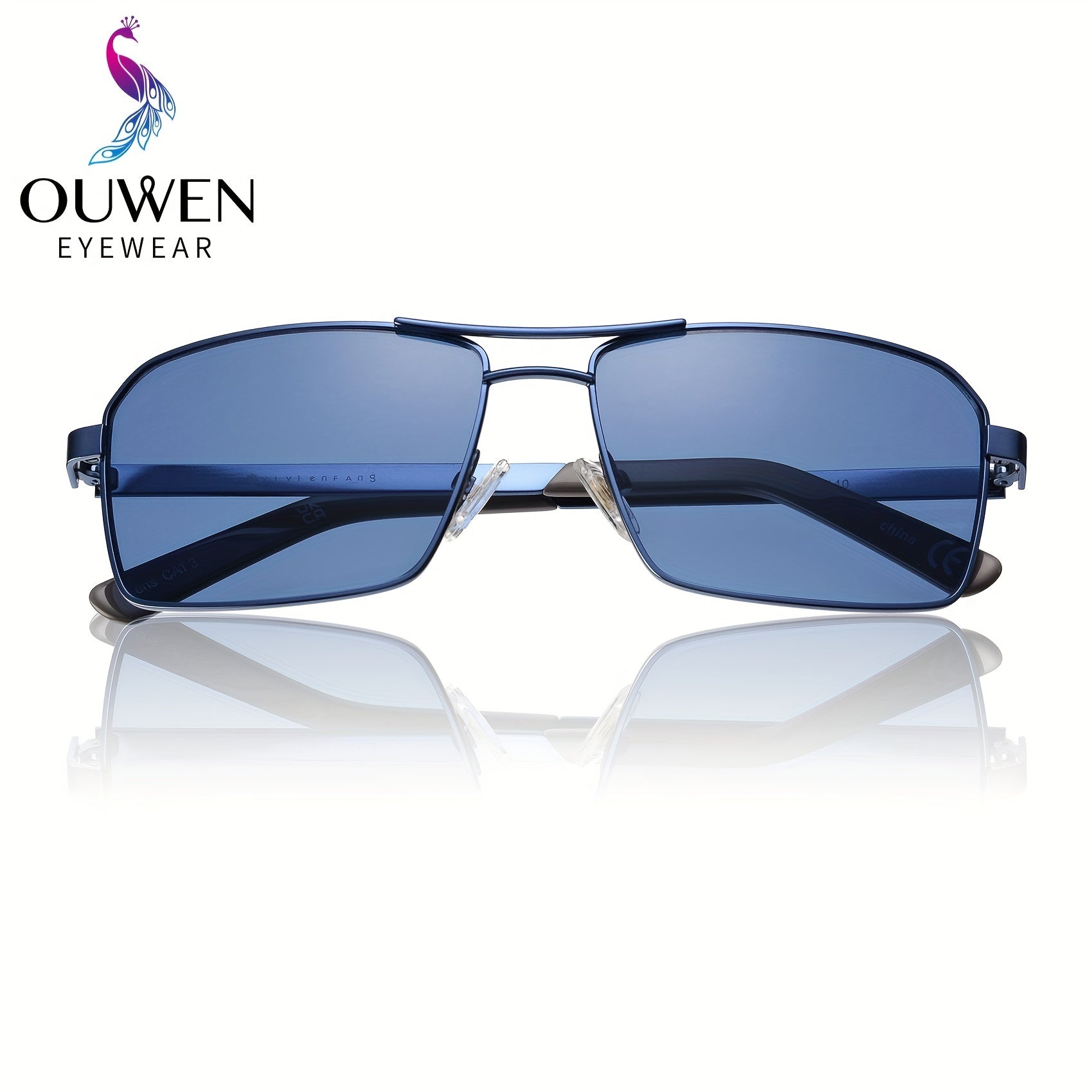 VIVIENFANG Retro Square Frame Aviator Sunglasses UV Protection