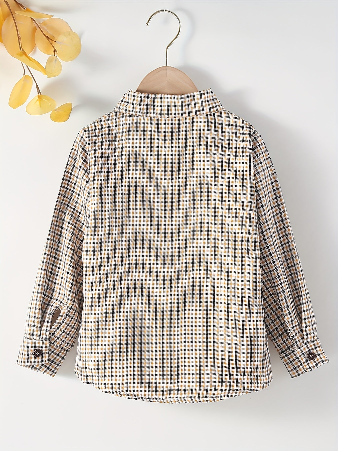Boys Long Sleeve Plaid Shirt Casual Cotton Spring Autumn