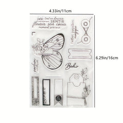 DIY Decorative Transparent Stamp - English Flower Design