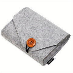 Portable Storage Bag Button Elastic Band Charging Travel Storage Bag