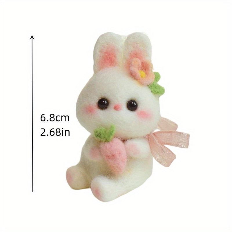 1pc Rabbit Wool Felt DIY Material Package Creative Gift Doll Decoration Pendant
