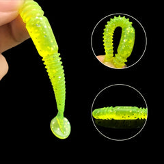 6pcs Bionic Wobbler Floating Fishing Lures Soft Worm T Tail Baits