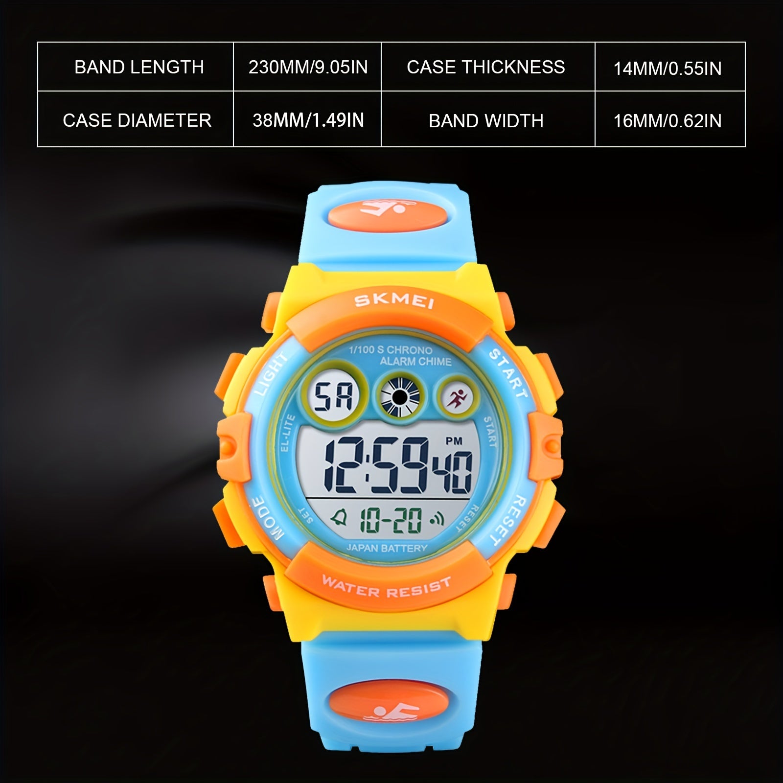 Kids Digital Sports Watch Led Waterproof Wristwatch