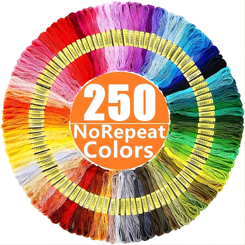 250 Colors Embroidery Thread Cross Stitch Floss Kit