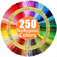 250 Colors Embroidery Thread Cross Stitch Floss Kit