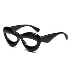 Y2K Candy Lip Frame Clear Lens Glasses