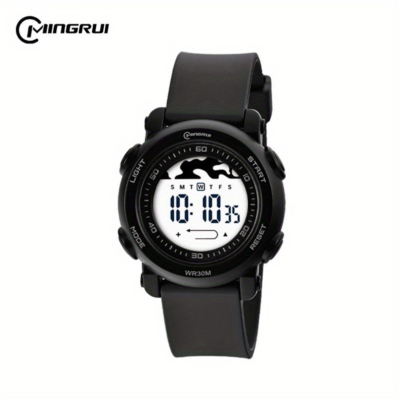 30m Waterproof Metal Quartz Green Kids Watch Boys Wrist Watch