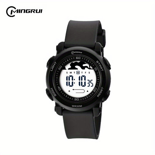 30m Waterproof Metal Quartz Green Kids Watch Boys Wrist Watch