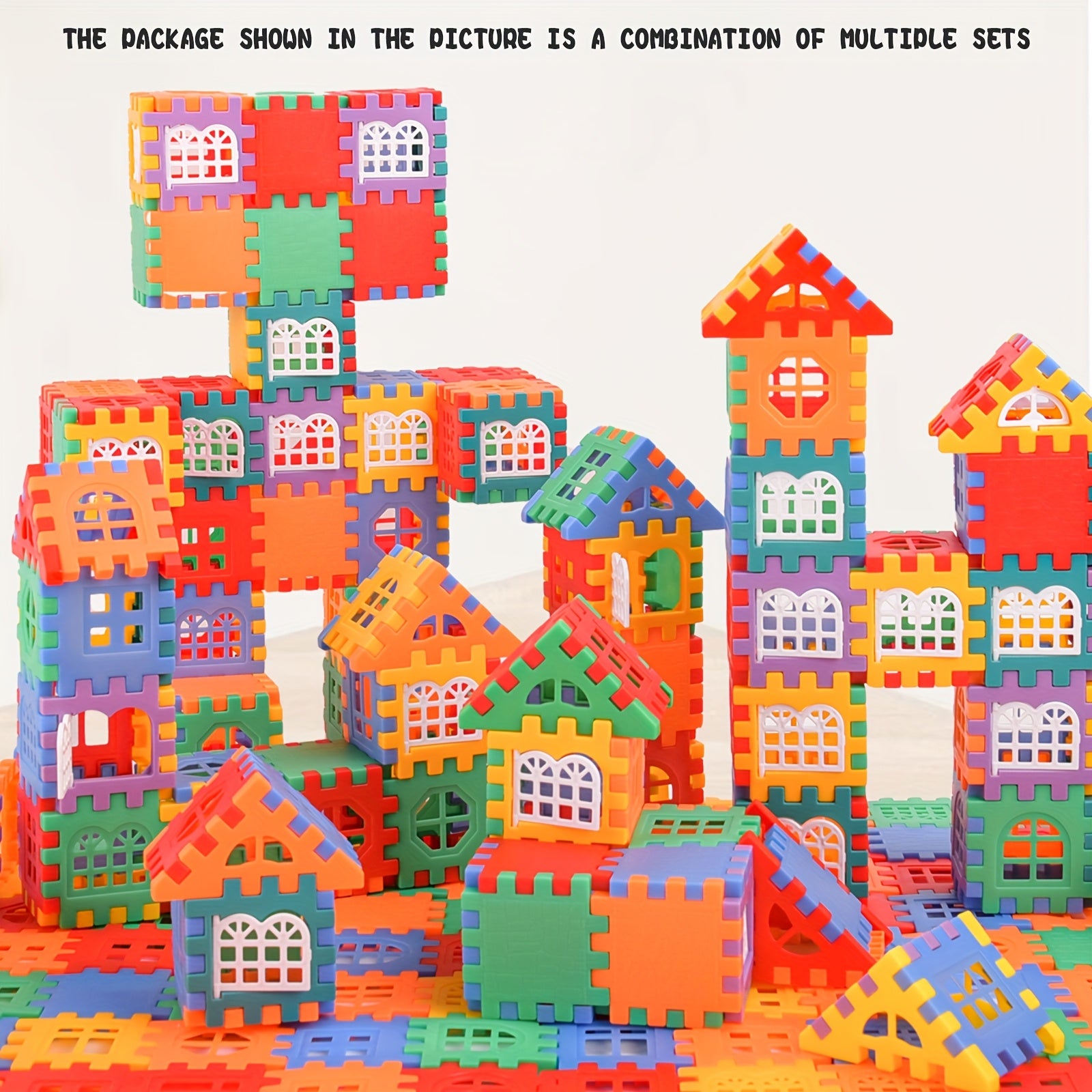 Colorful Building Blocks House Toy 3D Assembly Puzzle