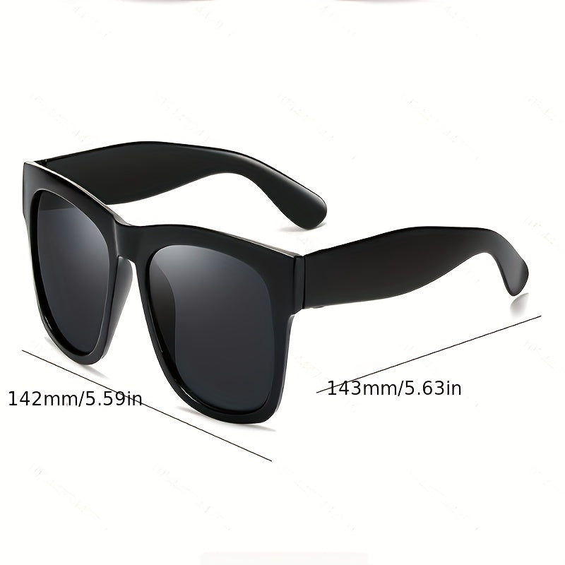 Vintage Bungee Round Sunglasses Men Unisex Large Frame
