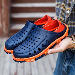 Men's Lightweight Comfy Clogs Hollow Out Non Slip Garden Shoes Summer