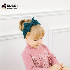 3pcs Bow Soft Nylon Elastic Headbands Hair Accessories for Baby Girls