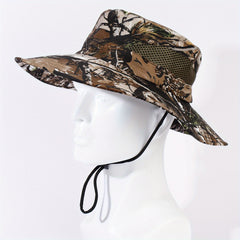 Camouflage Mesh Bucket Hat UV Protection Tactical Sun Hat