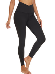 V Waist Leggings Women Tummy Control Soft Workout Running High Waisted