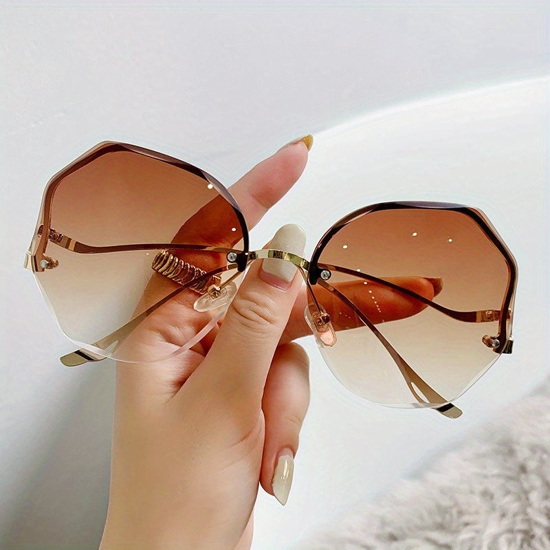 Oversized Gradient Lens Sunglasses UV400