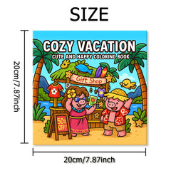 Tropical Beach Adult Coloring Book - 24 Pages of Summer Fun Scenes