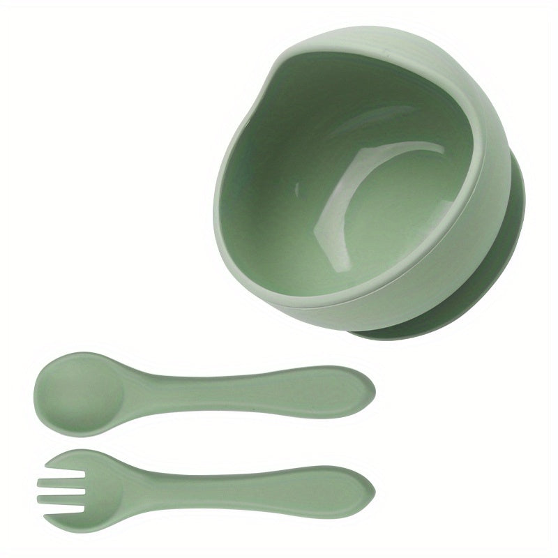 Baby Bowl And Spoon Set Silicone Tableware Children's Bowl With Suction Cup