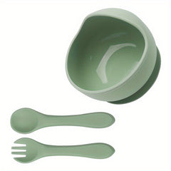 Baby Bowl And Spoon Set Silicone Tableware Children's Bowl With Suction Cup