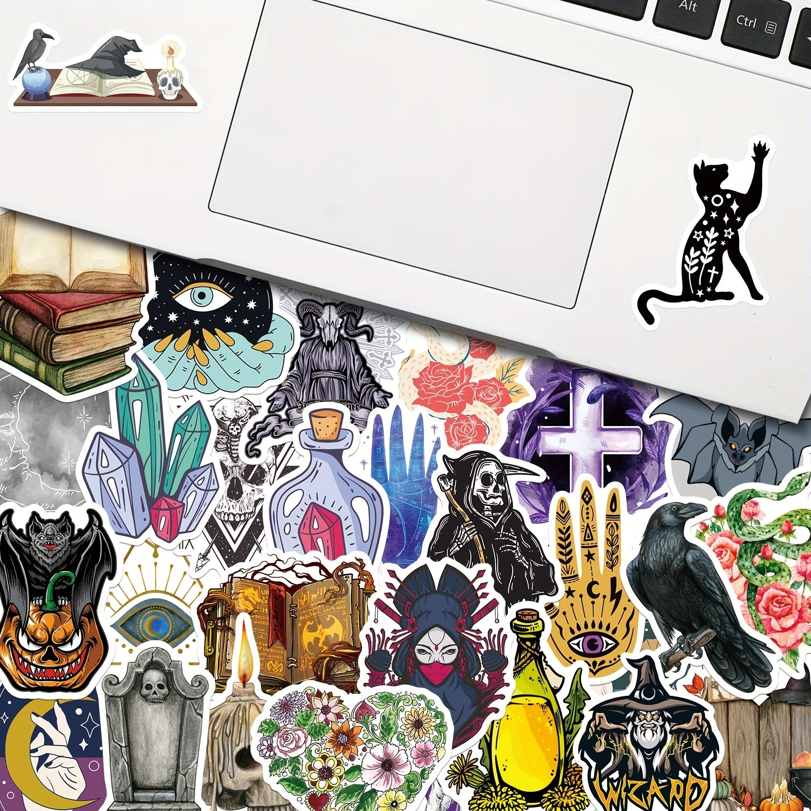 50pcs Witch Magic Stickers for DIY Notebook Journal Decor