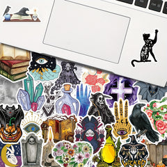 50pcs Witch Magic Stickers for DIY Notebook Journal Decor
