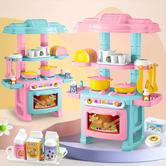 Girls' Play Kitchen Mini Cookware Accessories Pretend Cooking Food Game Set