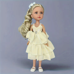 14 Inch BJD Doll Full Vinyl Doll with Clothes for Kids Girl Gift
