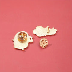 Cute Hedgehog Brooch for Girls Metal Cartoon Pin