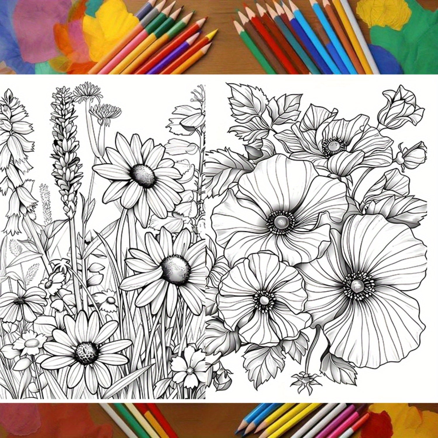 Flower and Plant Coloring Book for Adults