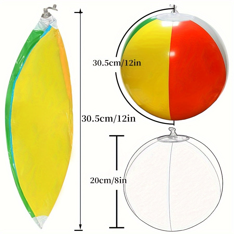 10pcs Inflatable Beach Balls for Pool Parties Hawaiian Luau & Carnivals