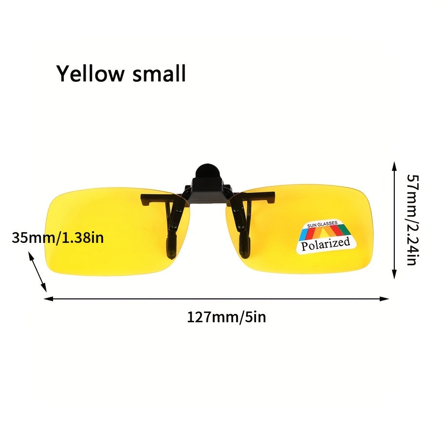 Men's Polarized Clip on Night Vision Driving Sunglasses