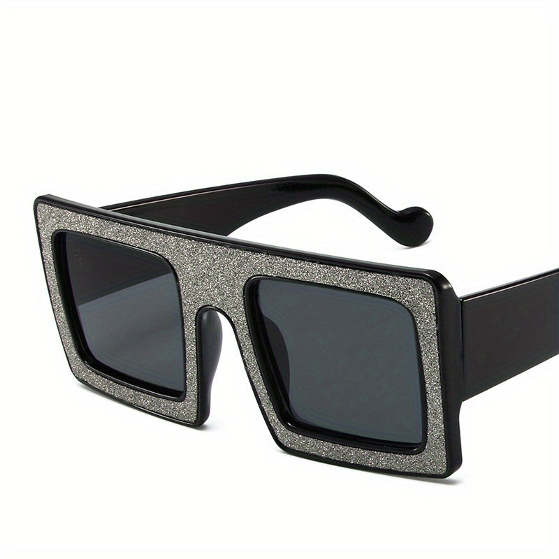 Y2K Oversized Glitter Sunglasses Gradient Sun Glasses UV400