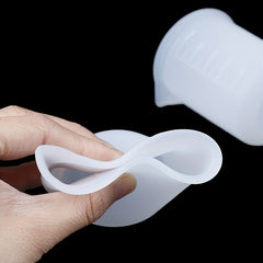 2Pcs Silicone 100ml Measuring Cup For Jewelry Crystal Scale Resin Glue Molds