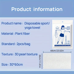 2pcs Disposable Sports Yoga Towel for Fitness & Travel