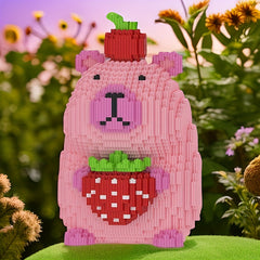 5600pcs Kapibara Building Blocks Set DIY Crafts Animal & Fruit Shapes Teens Adul