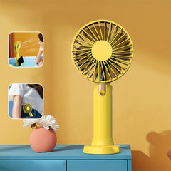 Mini Fan USB Rechargeable 1200mAh Adjustable Small Pocket Fan