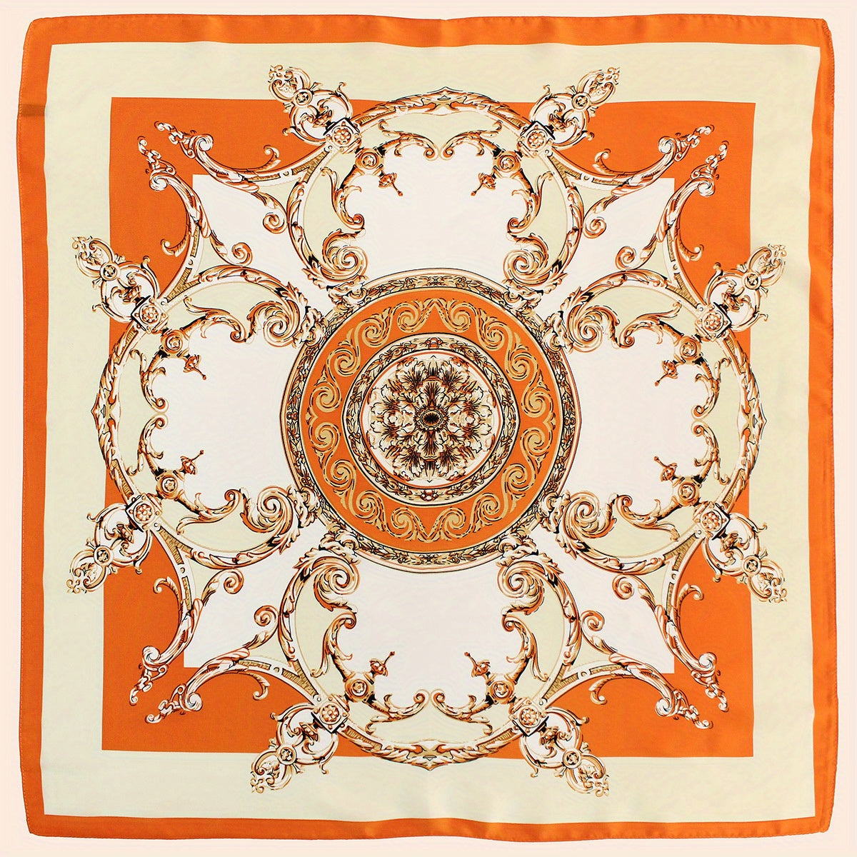 Chain Printed Square Scarf Thin Breathable Headscarf