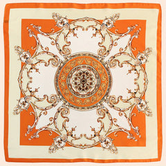 Chain Printed Square Scarf Thin Breathable Headscarf