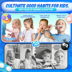 Kids Wooden Doctor Set 62pcs Dental Play Set with Stethoscope