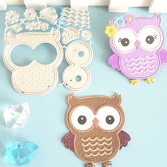 Educational Owl Cutting Dies DIY Metal Punch Stencils