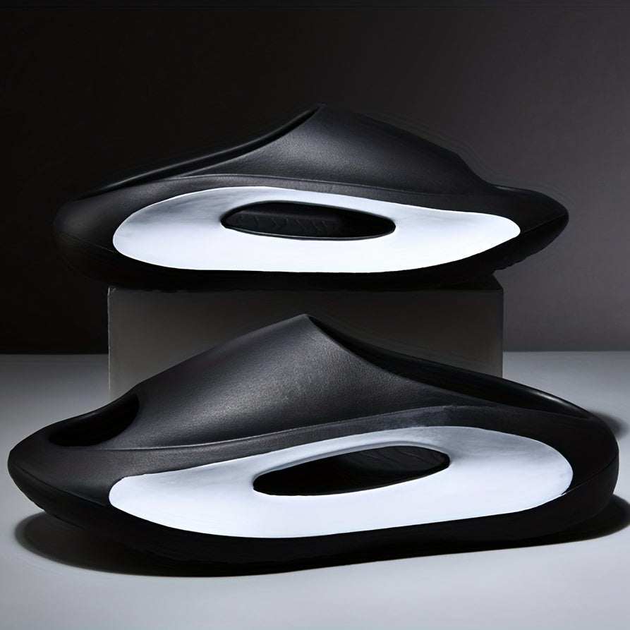 Men's Non Slip Platform Slides Soft Sole Cloud Slides Indoor Outdoor