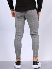 Men's Plaid Stretch Dress Pants Vintage Style for Party Banquet