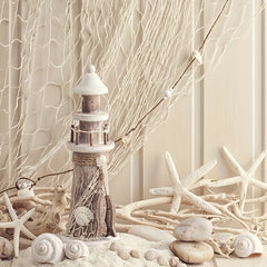 Natural Cotton Fish Net for Mermaid & Pirate Party, Beach Table Cover