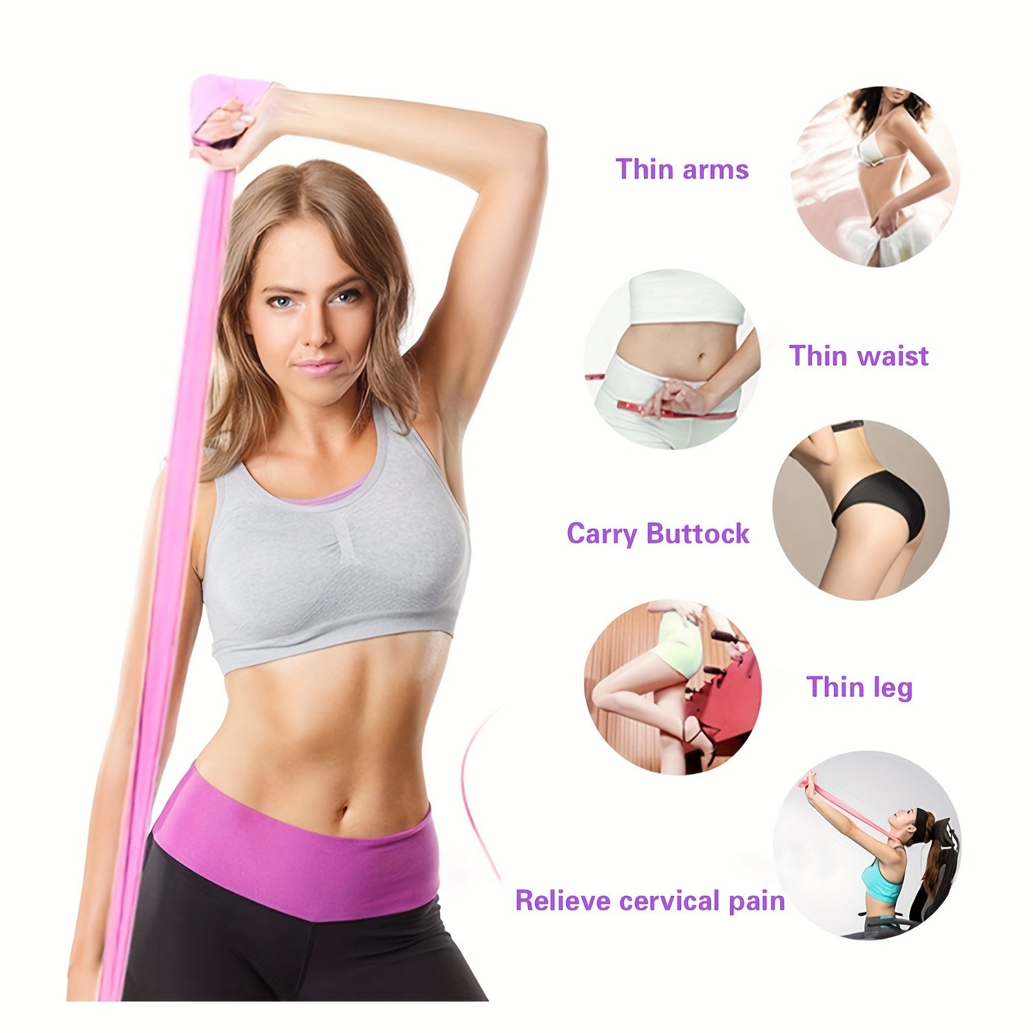 4pcs Resistance Bands Door Anchor Fitness Ropes 4 Resistance Level