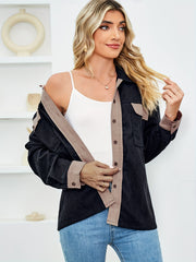 Plaid Button Jacket Women's Clothing