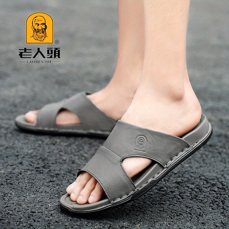 LAORENTOU Men's Open Toe Non Slip Beach Shoes Summer