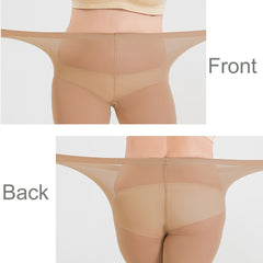 Solid Semi Sheer High Waist Stockings