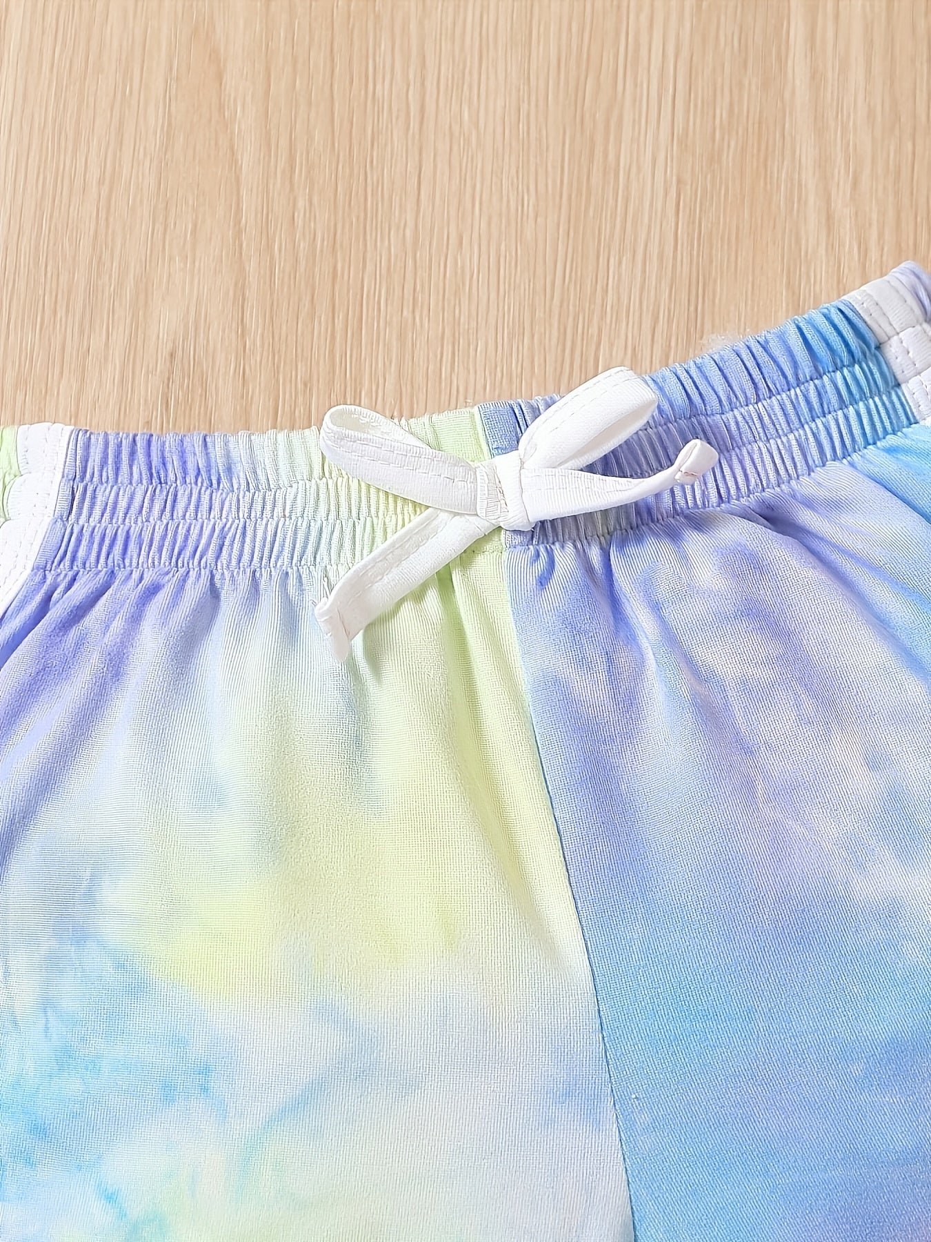 2-Pack Girls' Tie Dye Sports Shorts Yoga Pants Stretch Shorts