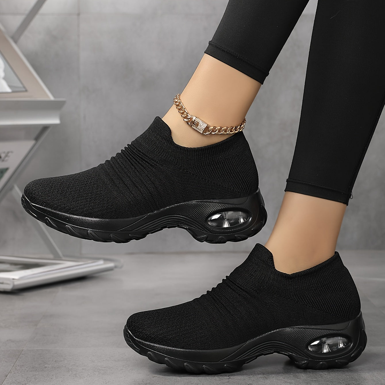 Women's Air Cushion Flying Sneakers with Breathable Comfort