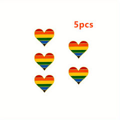 5pcs Gay Pride Rainbow Enamel Lapel Pin Set LGBTQ Flag LGBTQ Lapel Pin