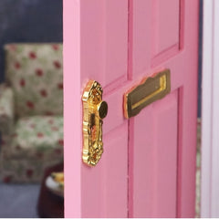 Dollhouse Metal Door Accessories 1:12 Scale Lock, Key, Knob, Newspaper Slot